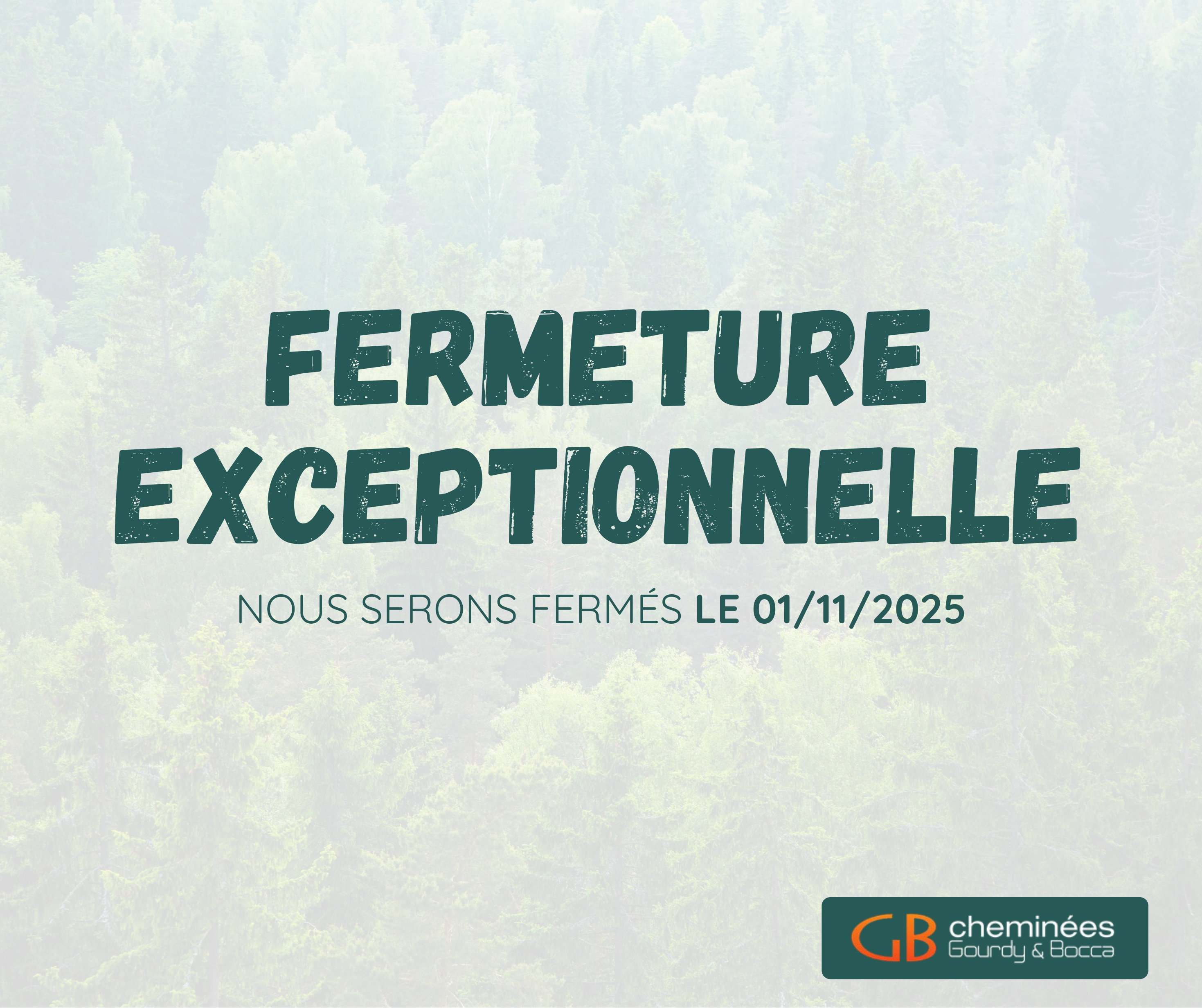 Fermeture exceptionnelle